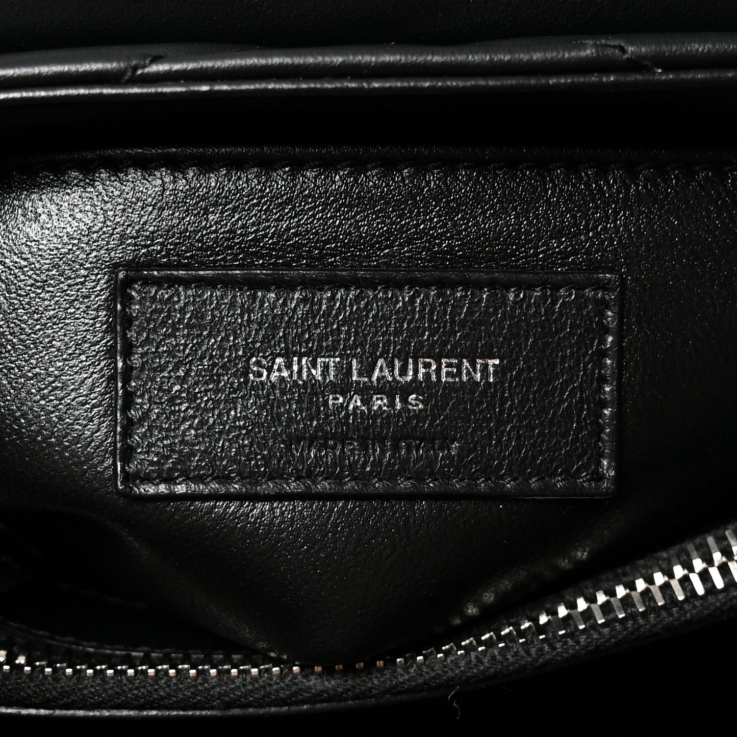 Calfskin Y Quilted Monogram Small Loulou Chain Satchel Black