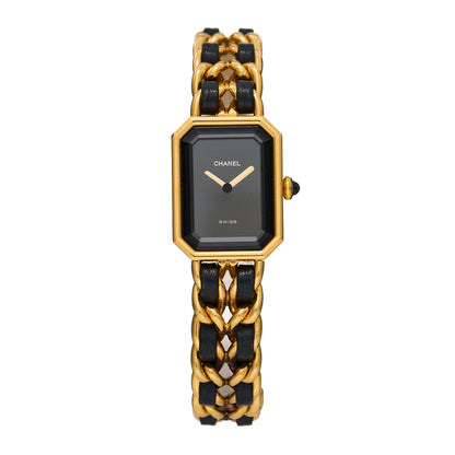 Chanel Stainless Steel Lambskin 20mm Chain Premiere Quartz Watch Gold S 1 of 4