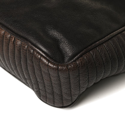 Burberry Grained Calfskin Crossbody Bag Black Brown 9 of 10