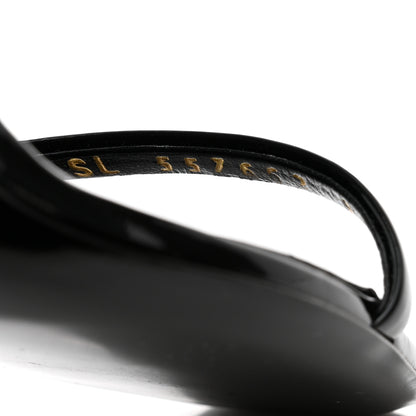 Saint Laurent Patent Calfskin Opyum 110 Sandals 36.5 Black 7 of 8