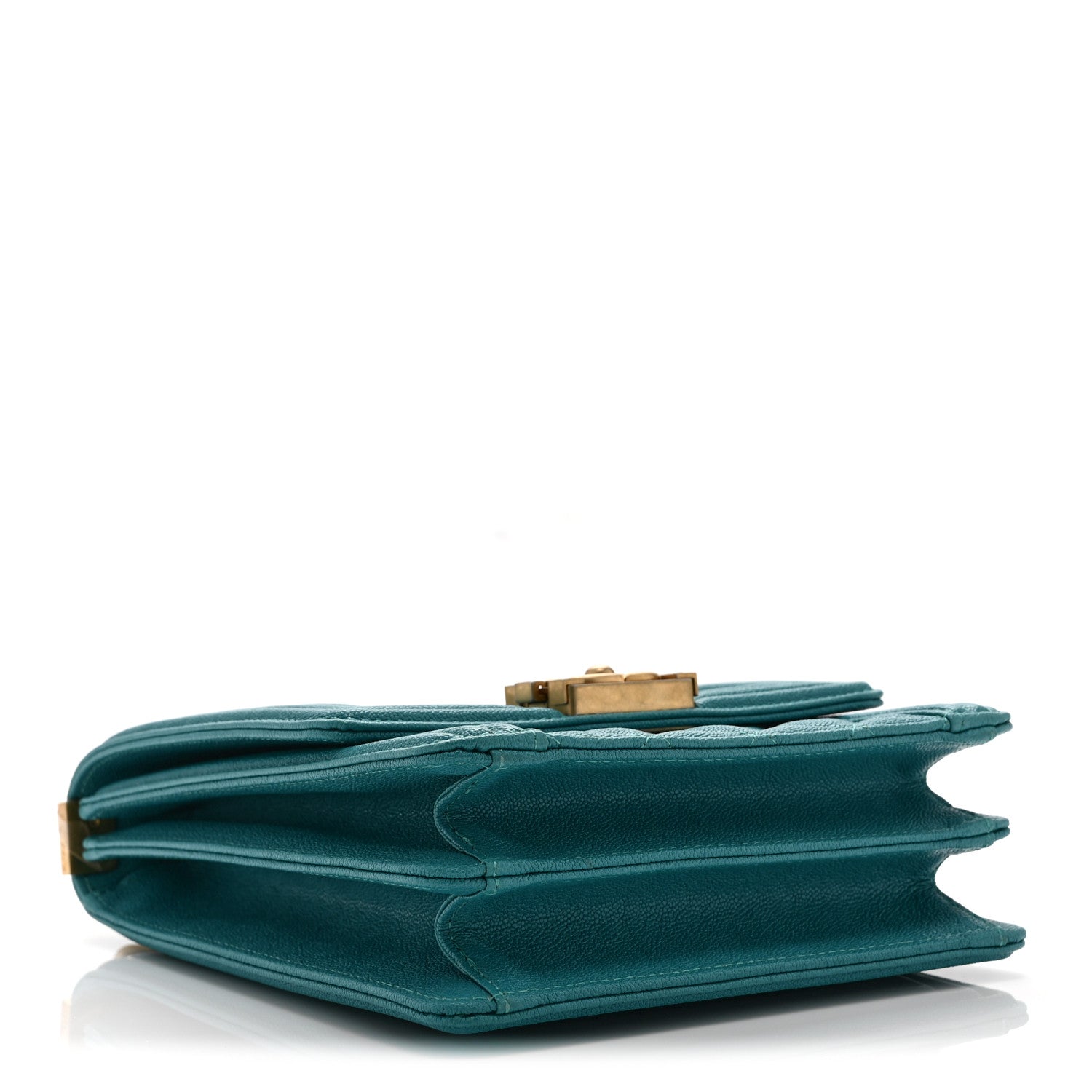 Chanel Caviar Quilted North South Boy Flap Turquoise 4 of 10
