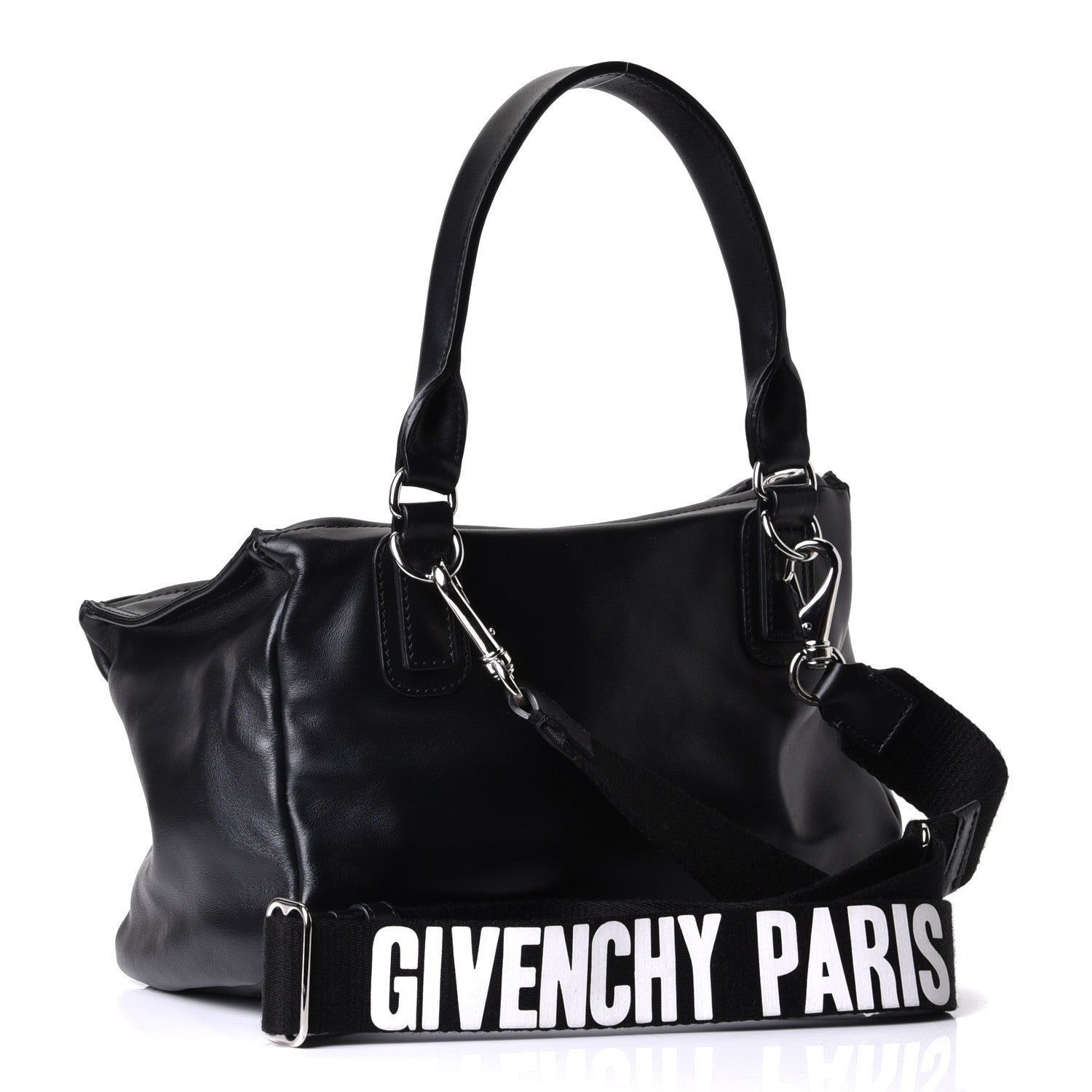 Givenchy Calfskin Small Pandora Logo Strap Black 2 of 4