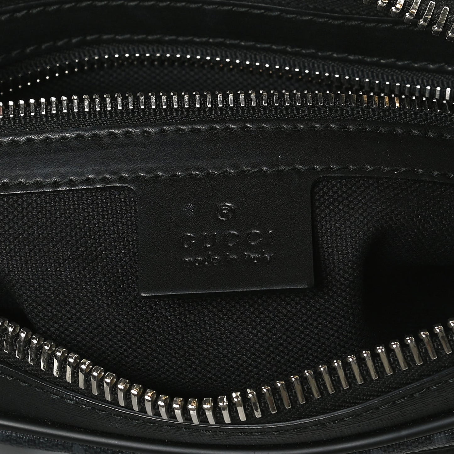 Soft GG Supreme Monogram Web Belt Bag Black Grey