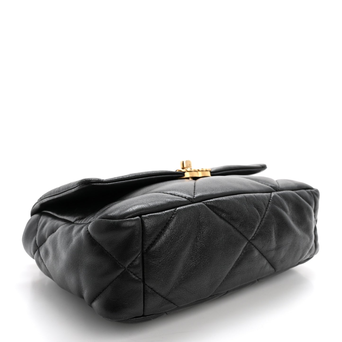 Goatskin Quilted Medium Chanel 19 Flap Black