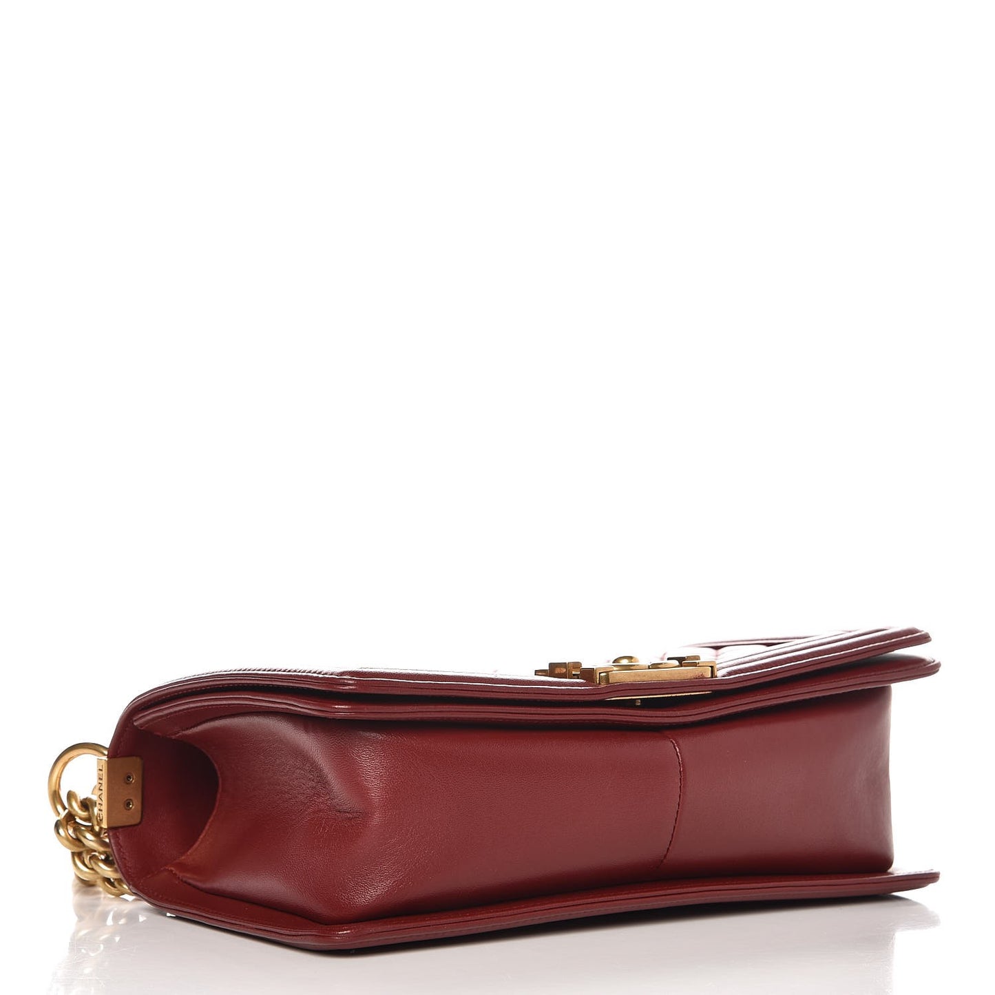 Lambskin Quilted Medium Boy Flap Burgundy