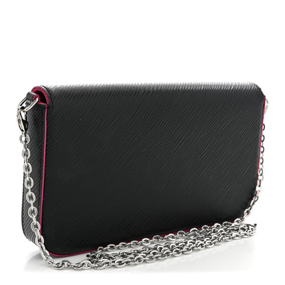 Louis Vuitton Epi Pochette Felicie Black Hot Pink 4 of 12