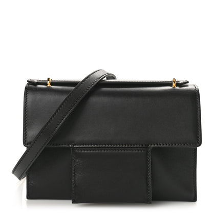 Tom Ford Palmellato Calfskin Hidden TF Top Handle Black 1 of 10