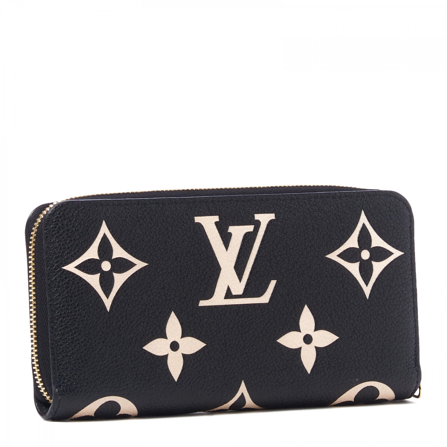 Louis Vuitton Empreinte Monogram Giant Zippy Wallet Black Beige 2 of 8