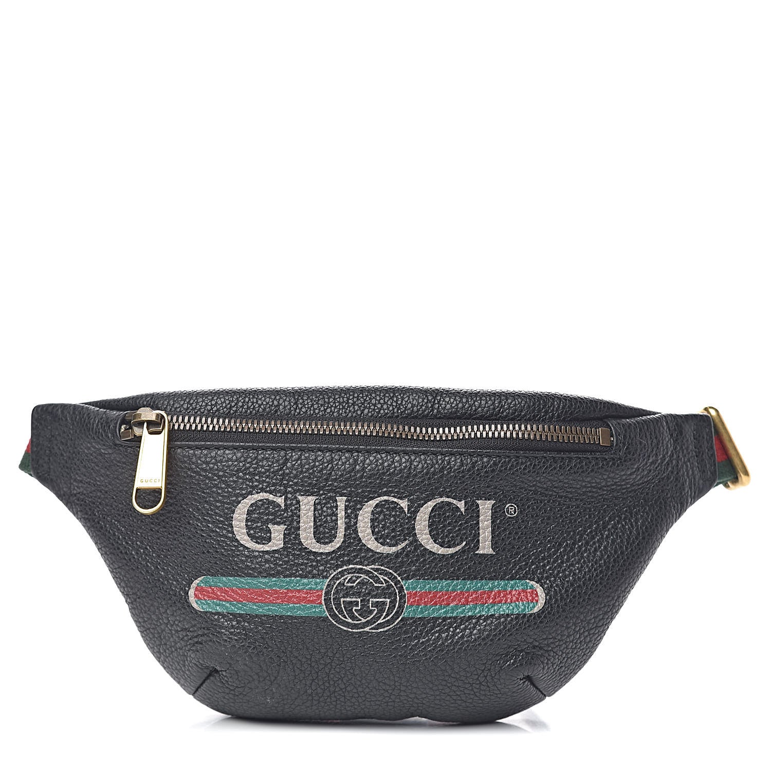 Gucci Grained Calfskin Small Logo Belt Bag Black 1 of 11