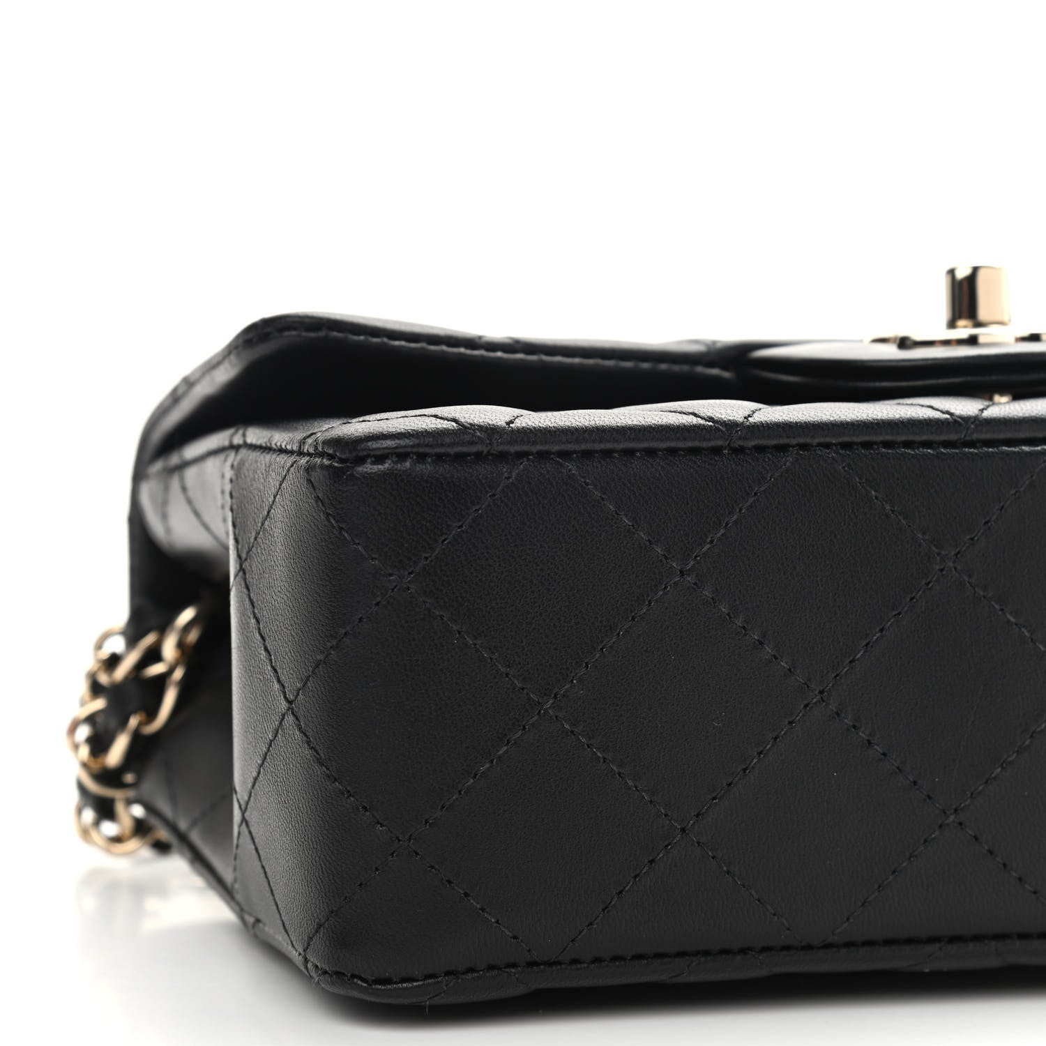Chanel Lambskin Quilted Mini Rectangular Flap Black 9 of 11