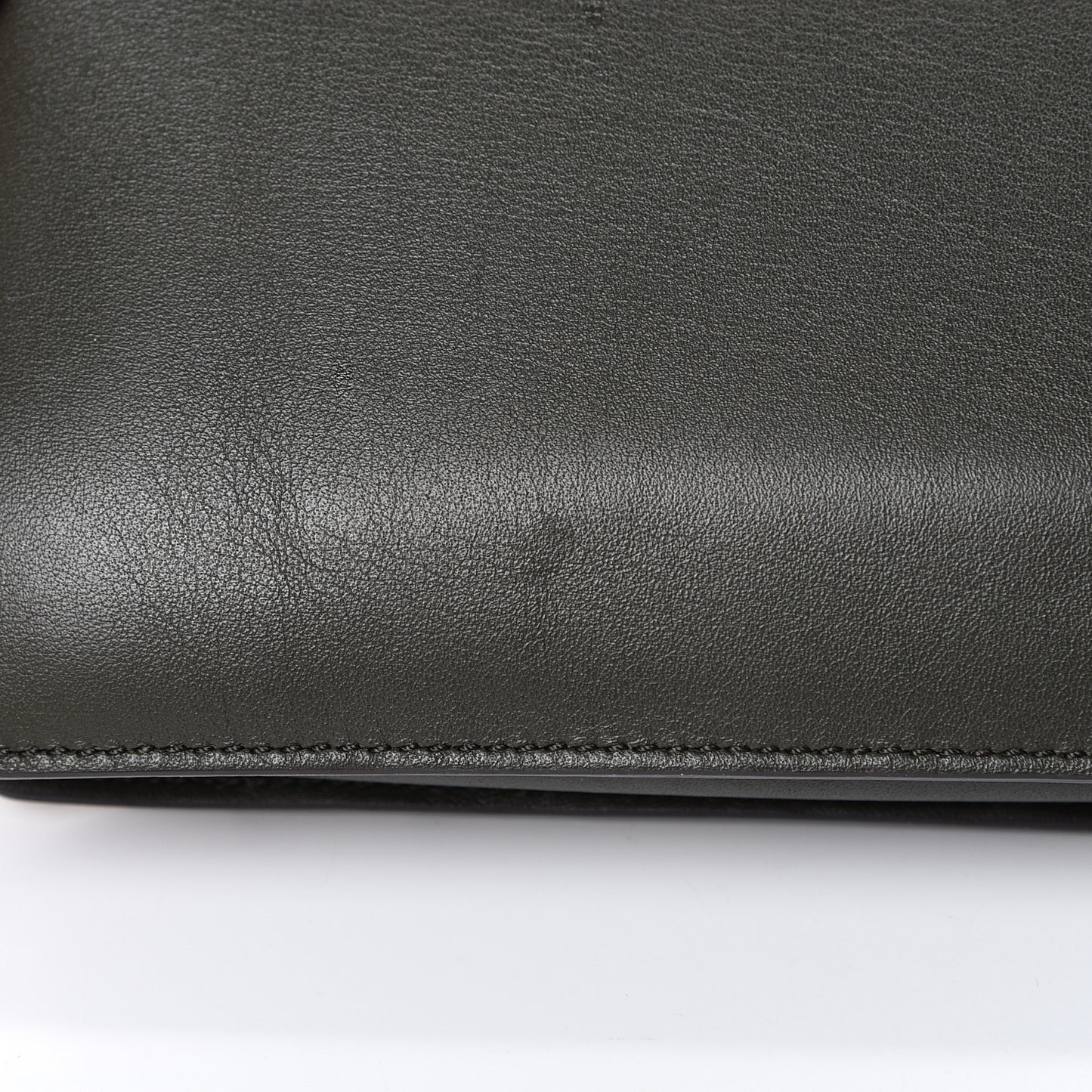Suede Calfskin Small Faye Shoulder Bag Deep Forest