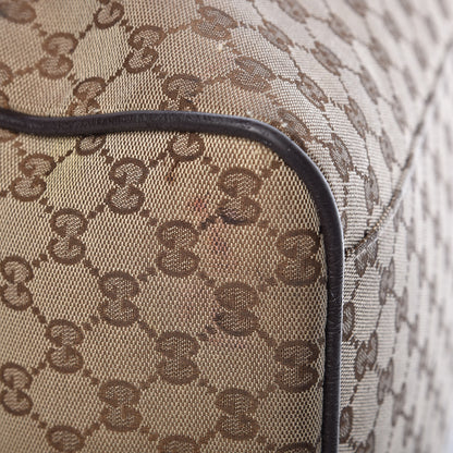 Gucci GG Monogram Web Large Collapsible Carry On Duffle Beige Brown 15 of 17