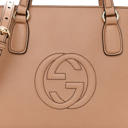 Gucci Dollar Calfskin Medium Soho Top Handle Satchel Camelia 8 of 10