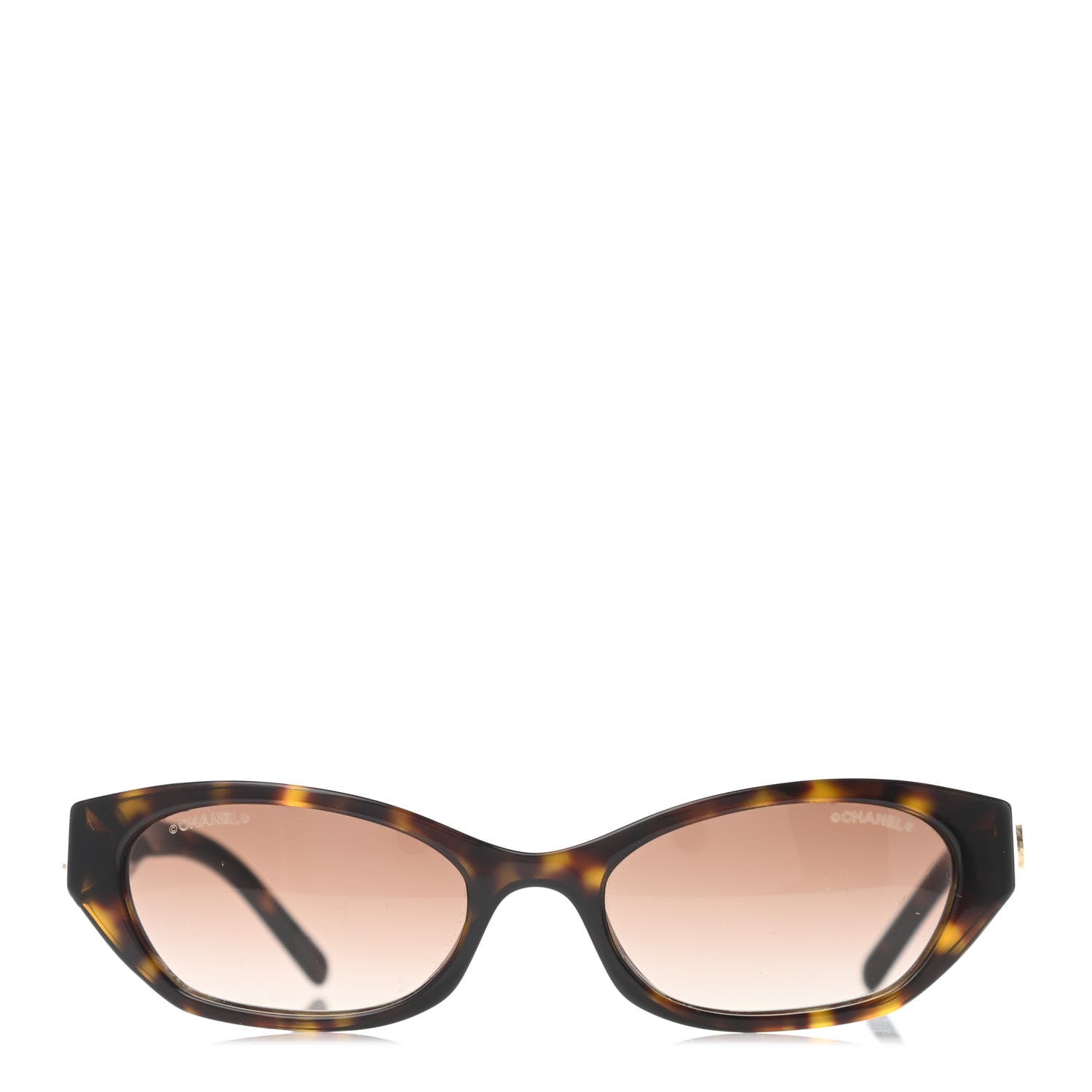 Chanel Rectangle Sunglasses 71280 Dark Tortoise Brown 2 of 4