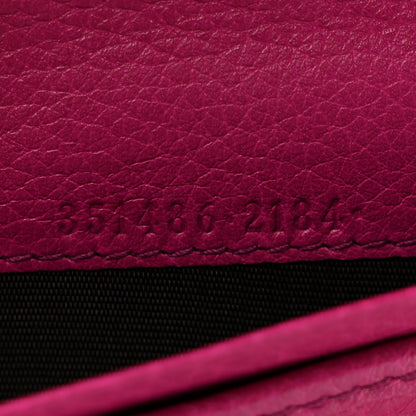Gucci Pebbled Calfskin Medium Soho Zip Around Wallet  Bright Bougainvillea 7 of 7