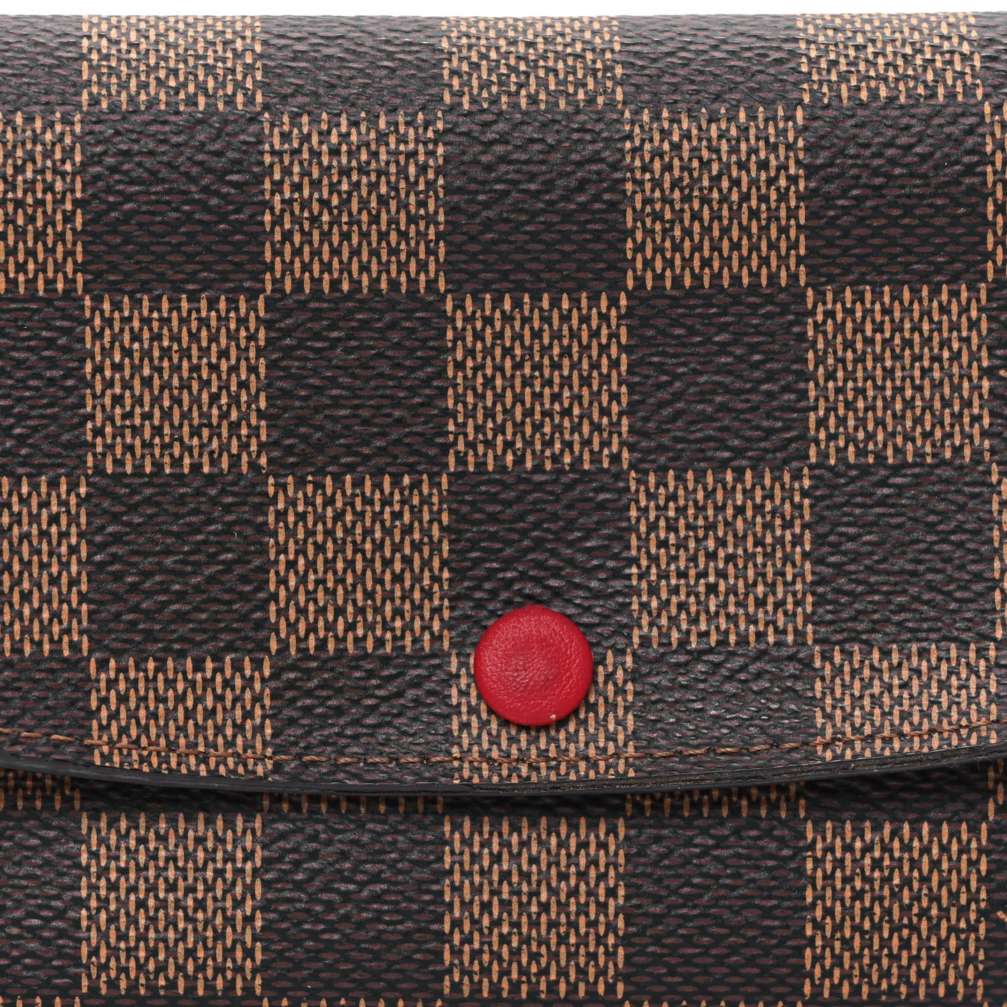 Damier Ebene Emilie Wallet Red