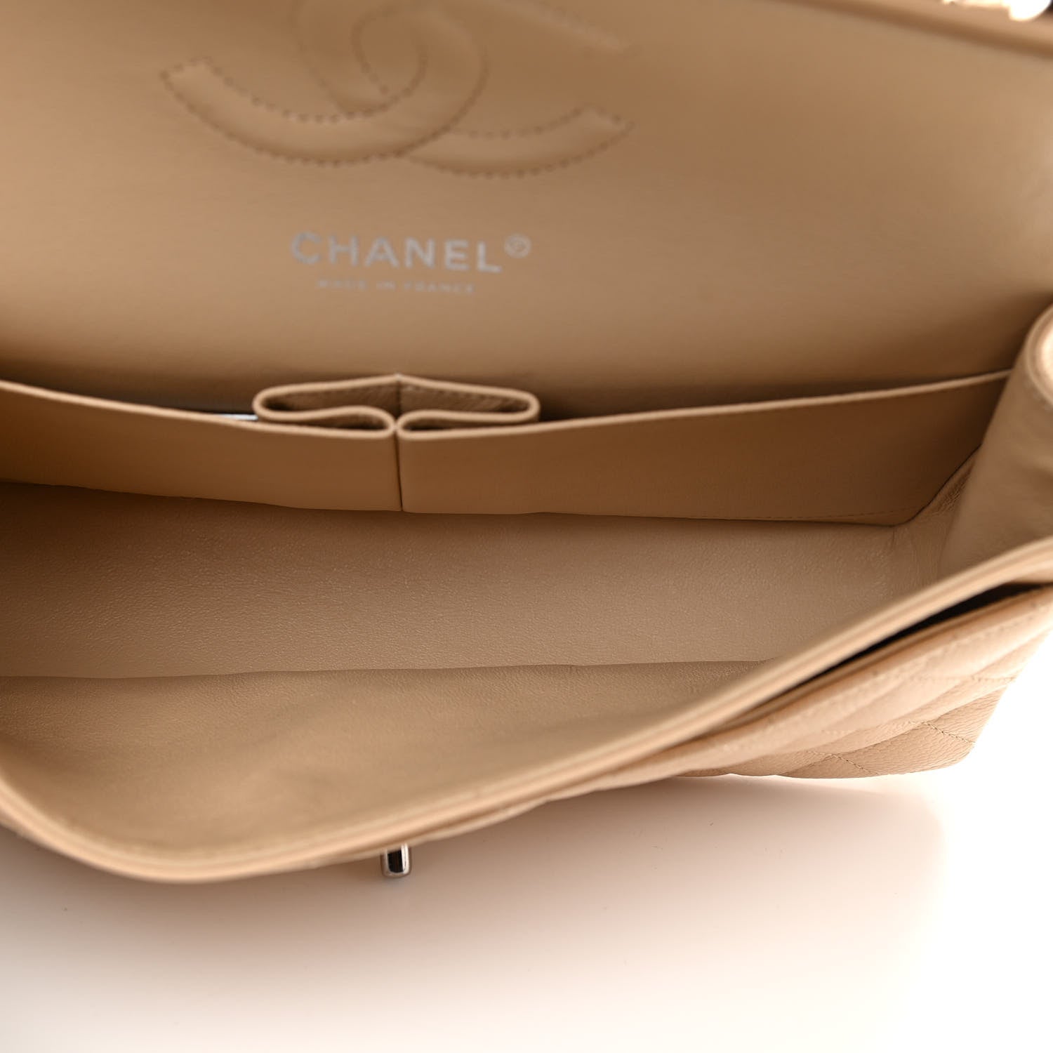 Chanel Caviar Quilted Medium Double Flap Beige Clair 5 of 10