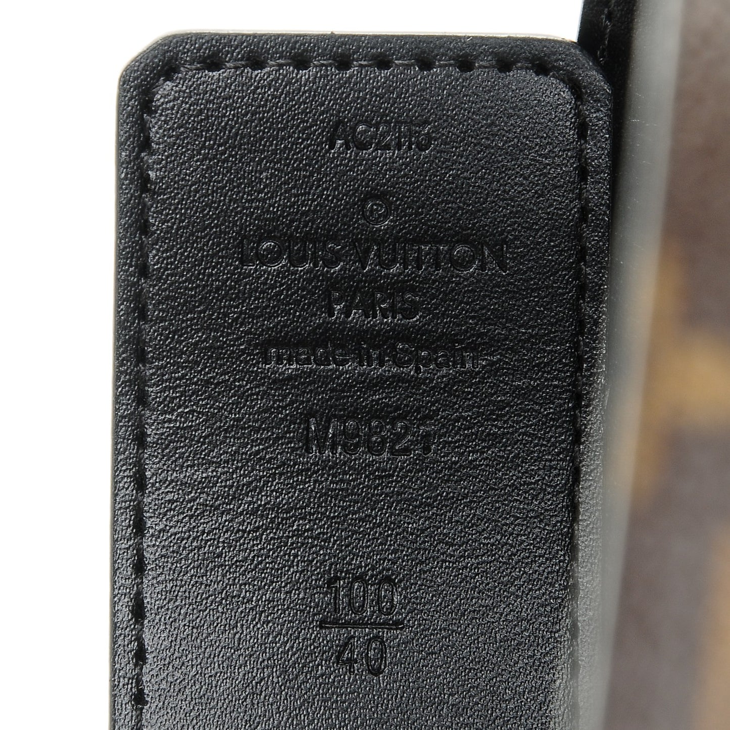 Monogram Macassar LV Initiales Reversible Belt100 40 Black