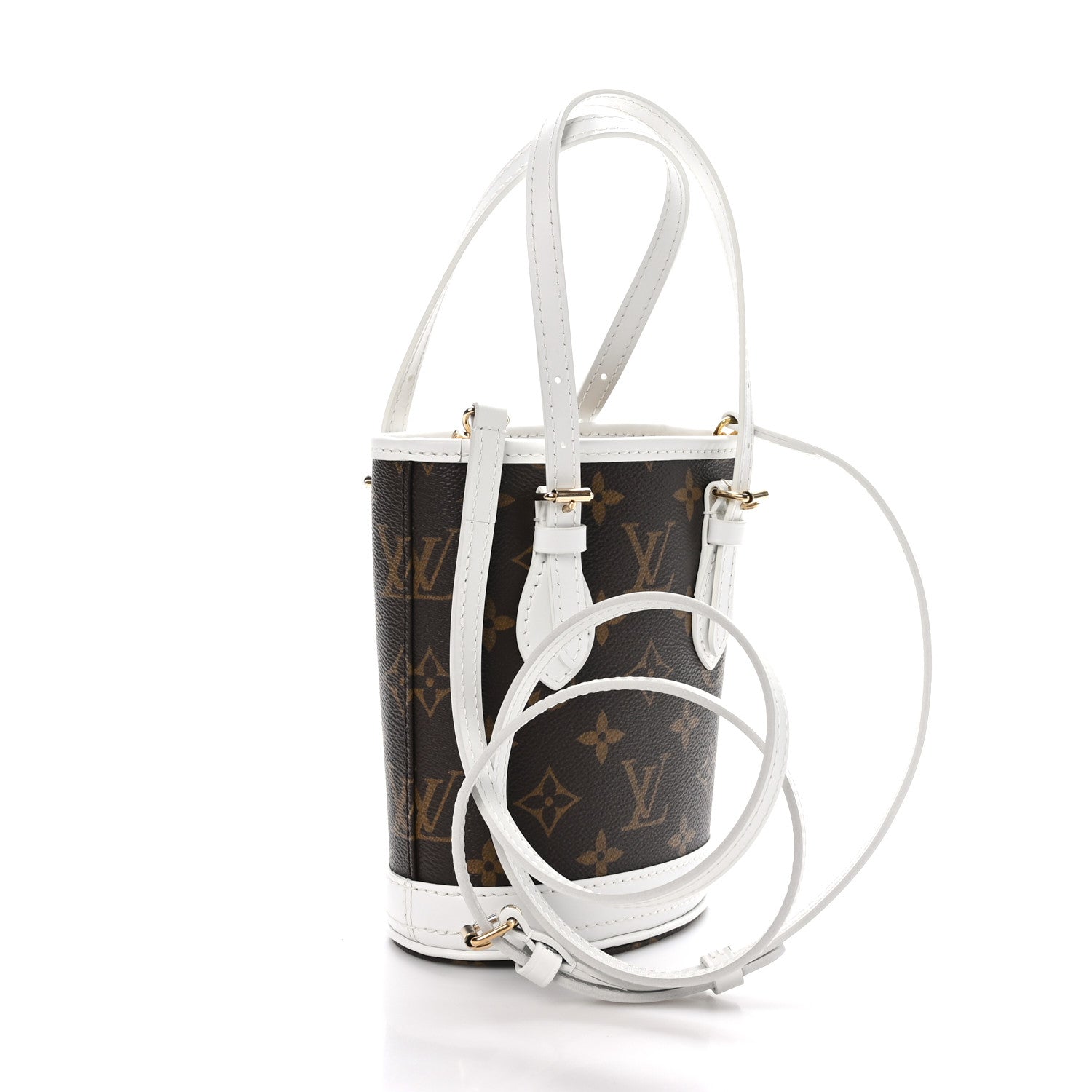 Louis Vuitton Monogram LV Match Nano Bucket Bag White 4 of 9