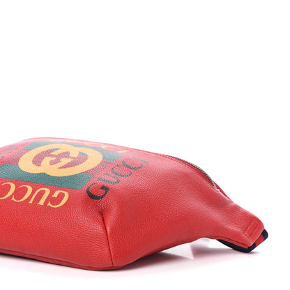 Gucci Grained Calfskin Logo Belt Bag Hibiscus Red 10 of 11