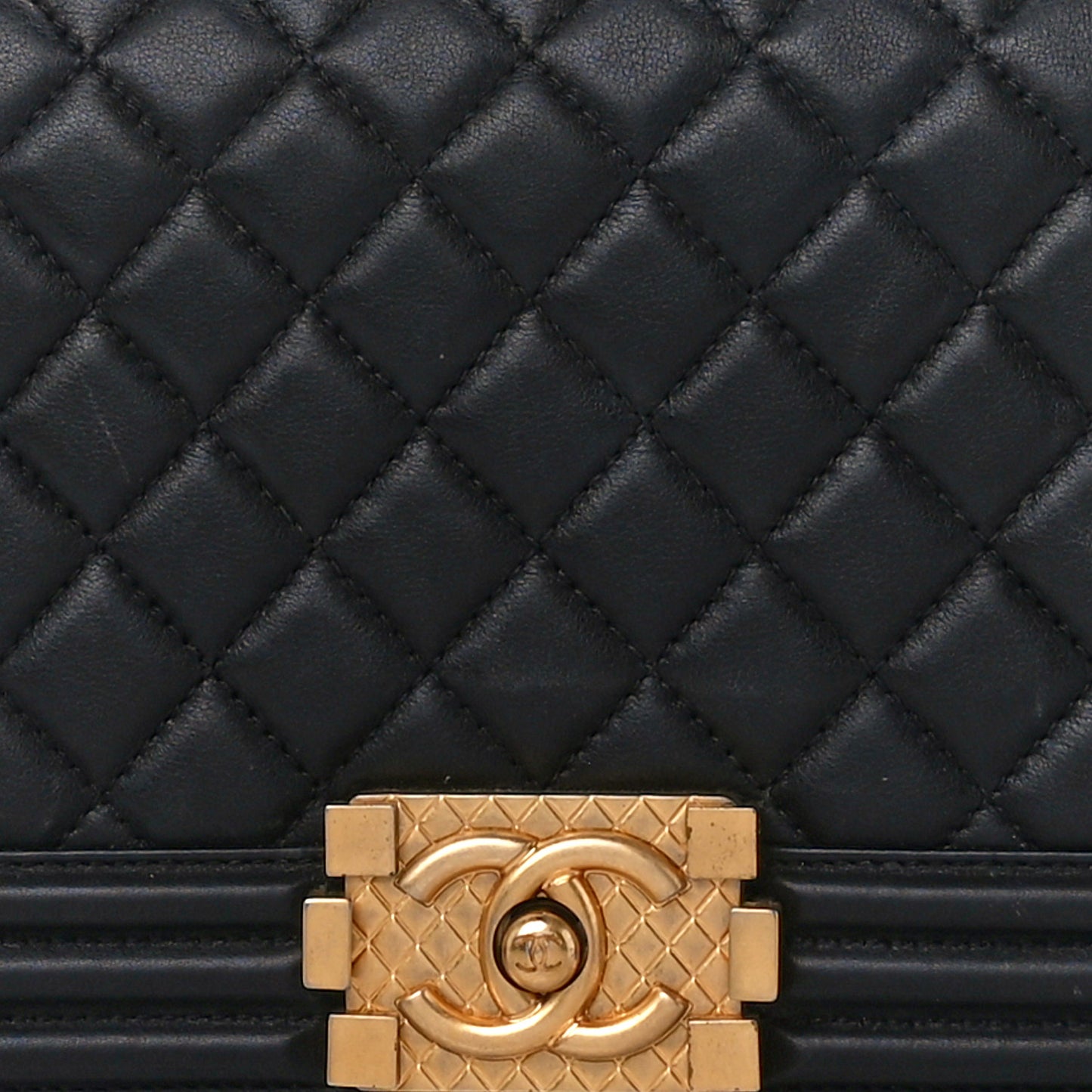 Calfskin Medium Boy Logo Top Handle Flap Black