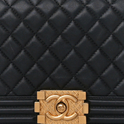 Chanel Calfskin Medium Boy Logo Top Handle Flap Black 8 of 11