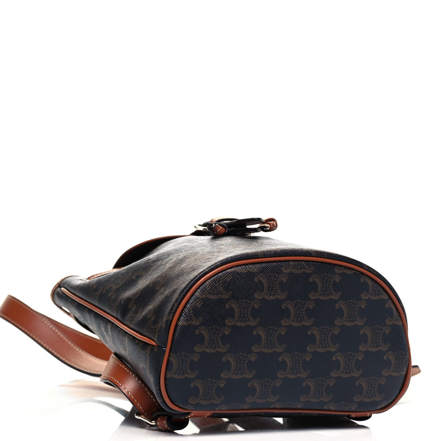 Triomphe Canvas Calfskin Mini Folco Backpack Tan