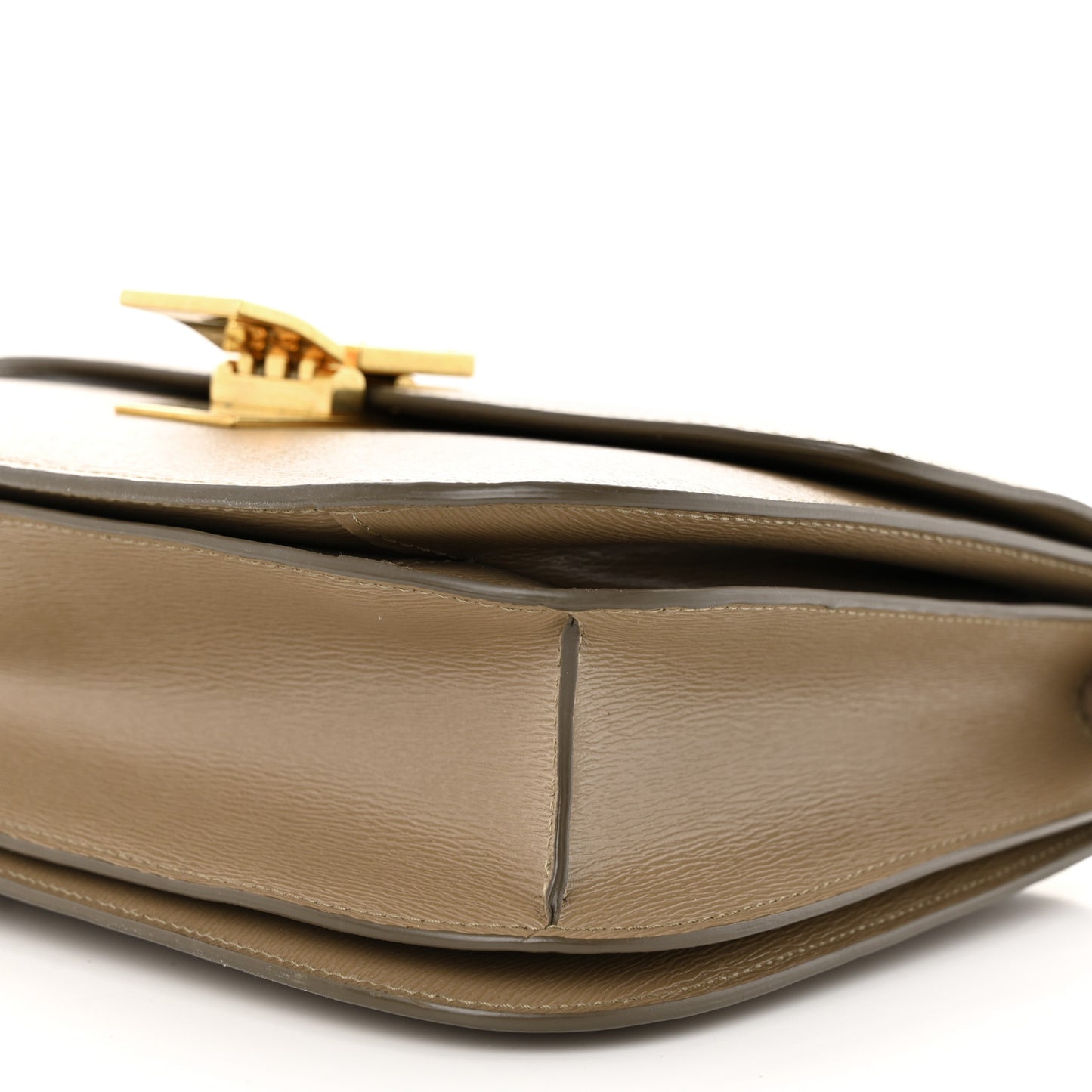 Liege Calfskin Medium Classic Box Flap Bag Taupe