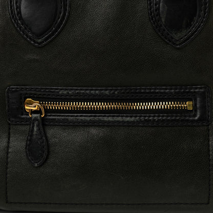 Celine Smooth Calfskin Mini Bi-Color Luggage Forest Black 8 of 29