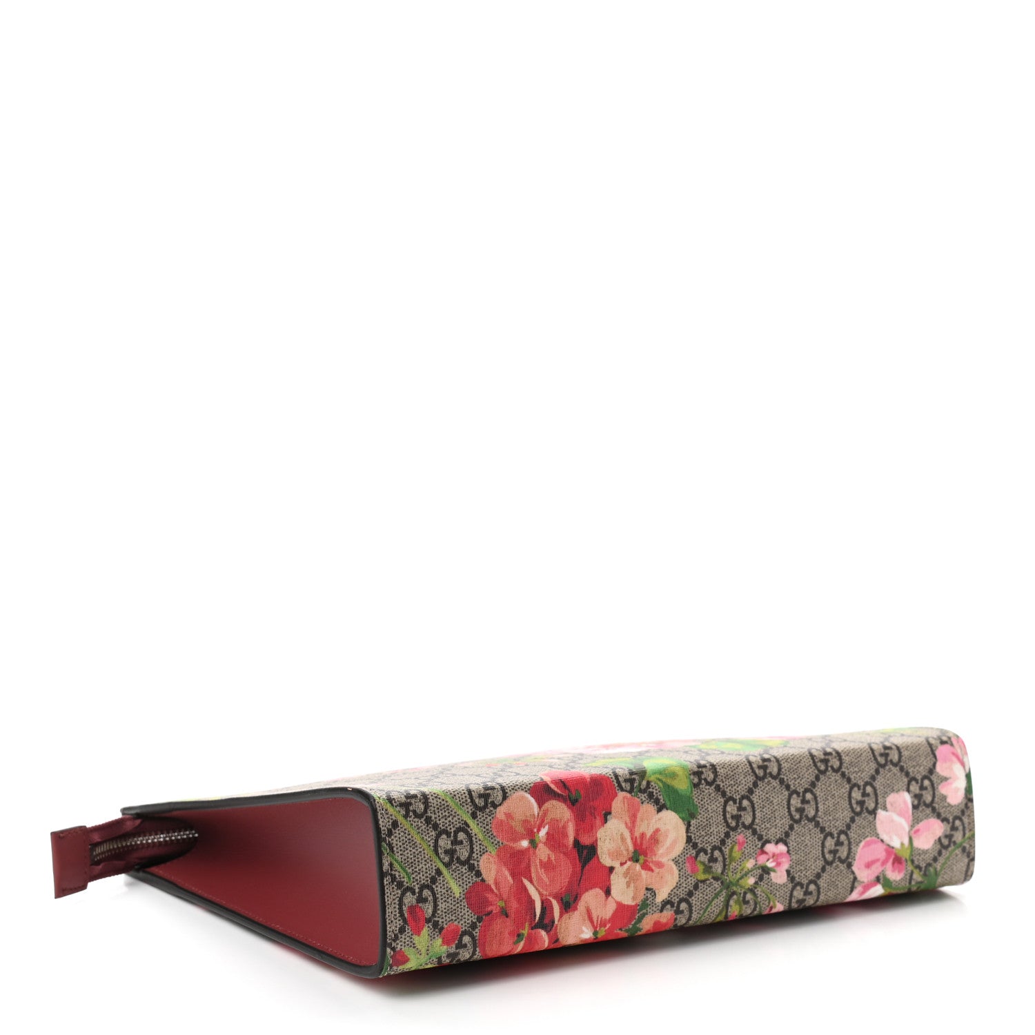 Gucci GG Supreme Monogram Blooms Large Cosmetic Case Beige Multicolor Dry Rose 4 of 7