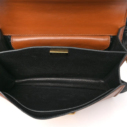 Prada City Calfskin Saffiano Cahier Bag Caramel Black 5 of 8