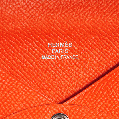 Hermes Epsom Calvi Card Case Feu 7 of 8