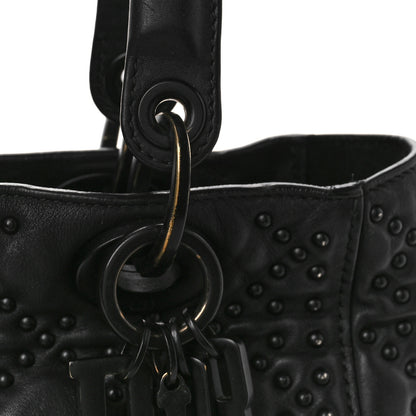 Christian Dior UItra Matte Calfskin Cannage Studded Medium Supple Lady Dior Black Black 9 of 10