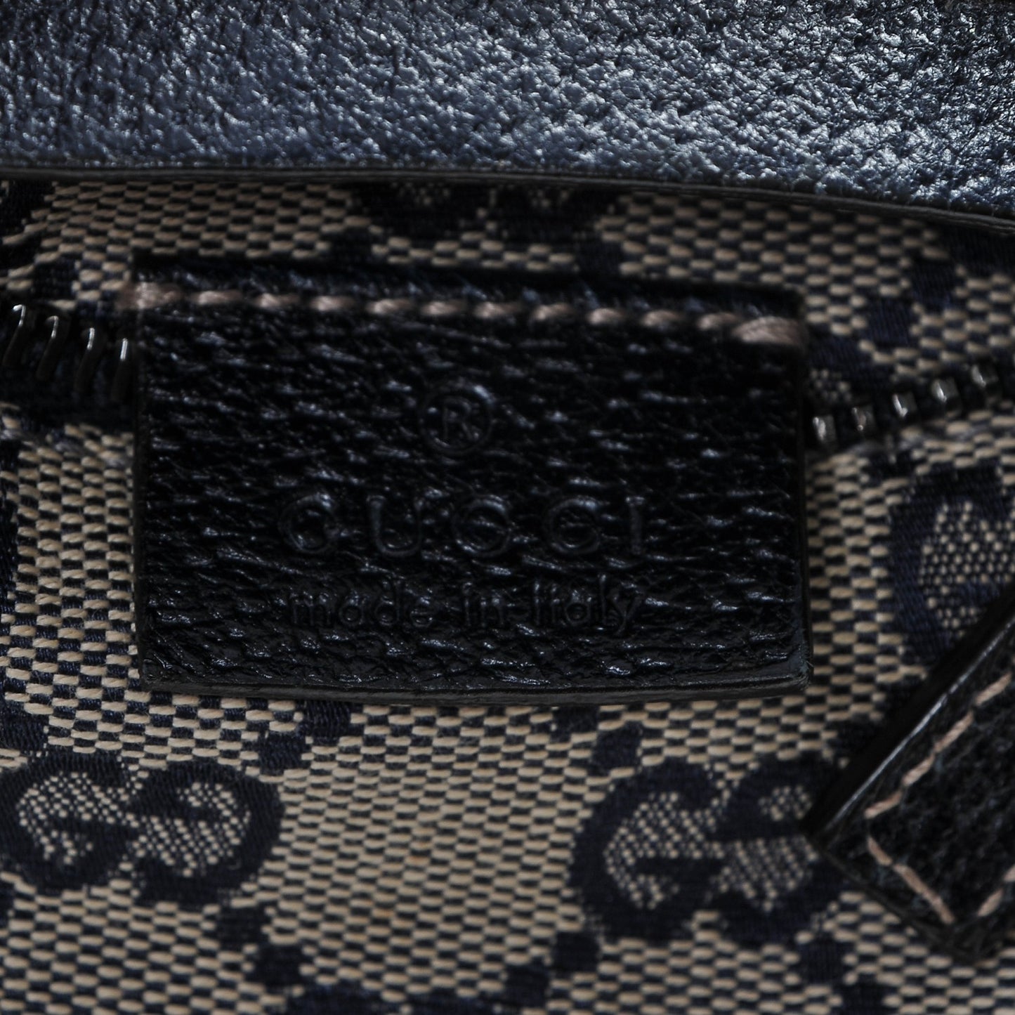 GG Monogram Web Double Pocket Belt Bag Navy