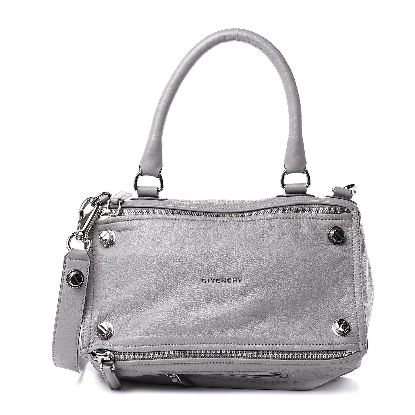 Calfskin Medium Bolt Stud Pandora Pearl Grey
