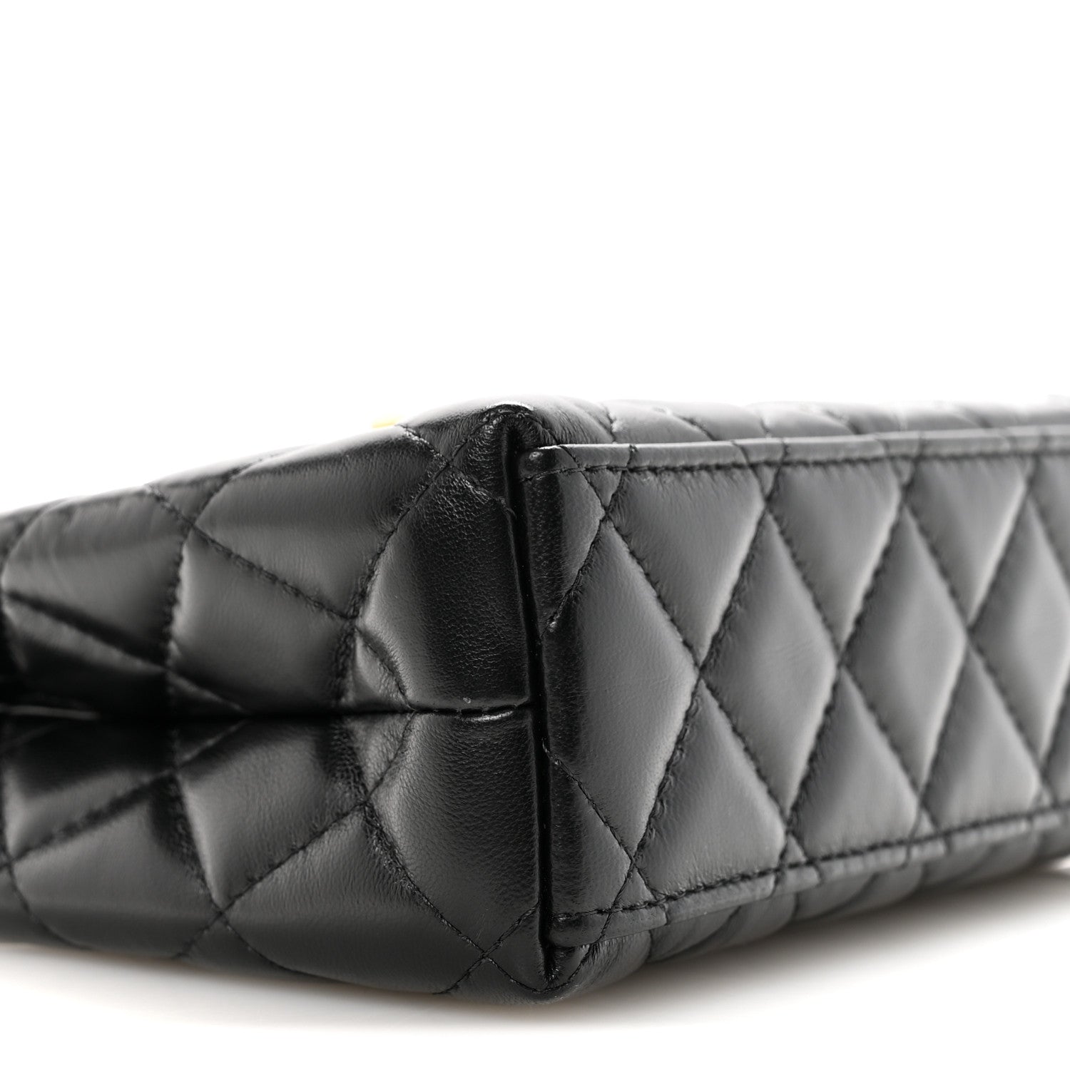 Chanel Shiny Aged Calfskin Quilted Nano Kelly Shopper Black 9 of 11