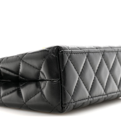 Chanel Shiny Aged Calfskin Quilted Nano Kelly Shopper Black 9 of 11