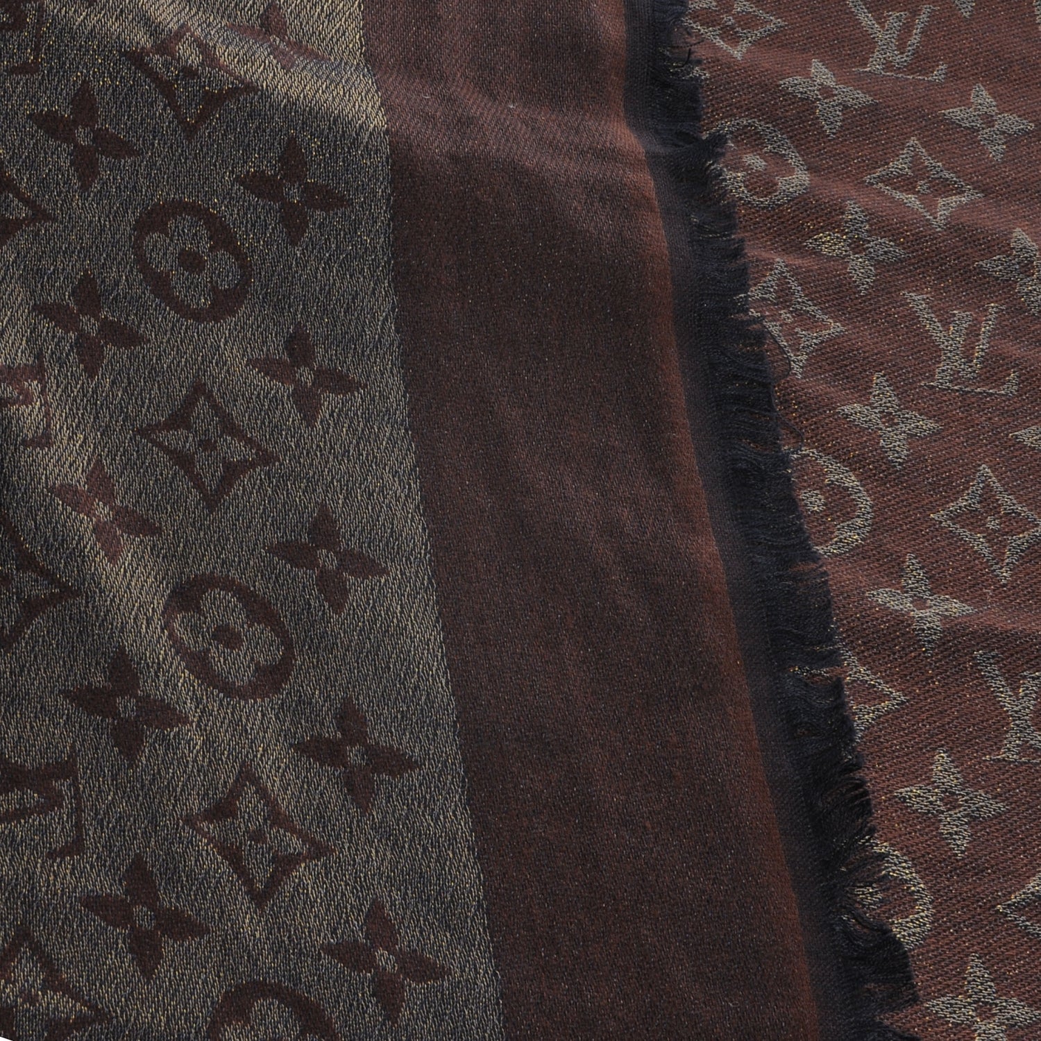 Louis Vuitton Silk Lurex Wool Monogram Shine Shawl Amarante 6 of 6