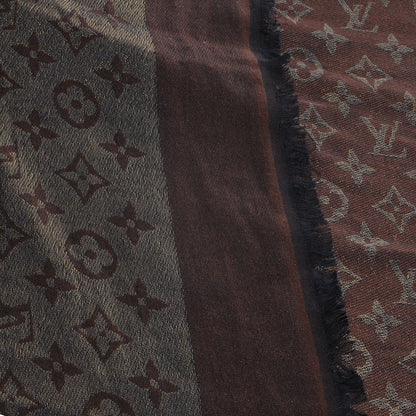 Louis Vuitton Silk Lurex Wool Monogram Shine Shawl Amarante 6 of 6