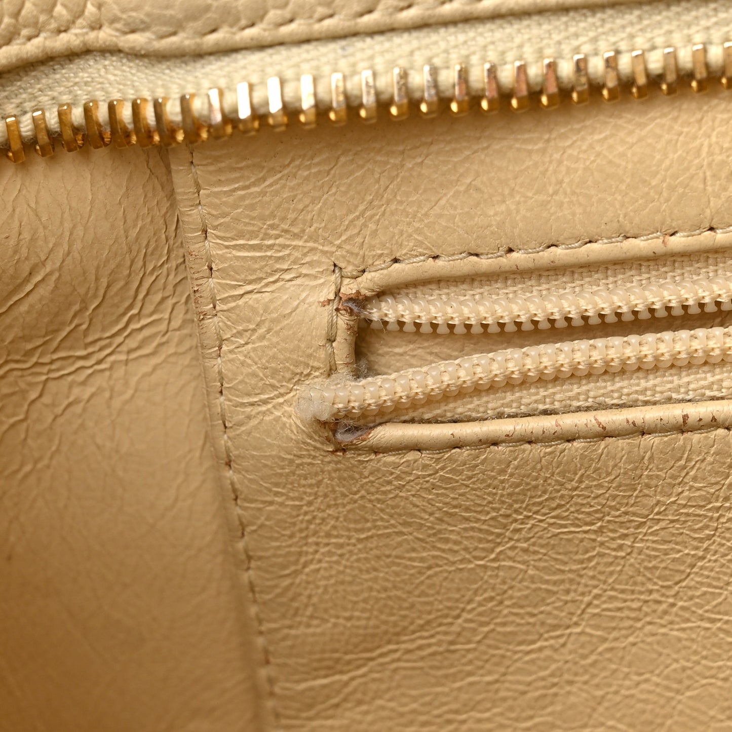 Caviar Quilted Medallion Tote Light Beige