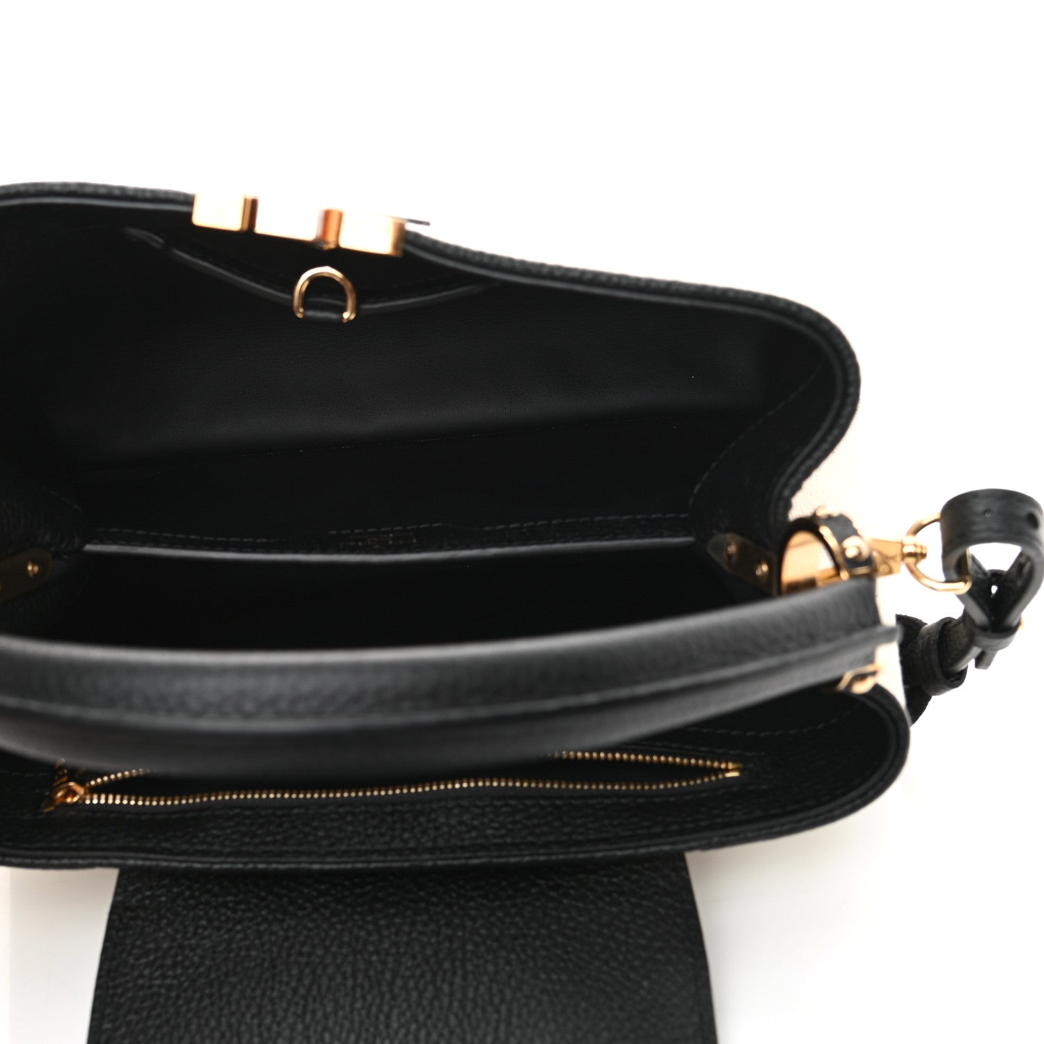 Louis Vuitton Canvas Taurillon Capucines MM Black 5 of 10