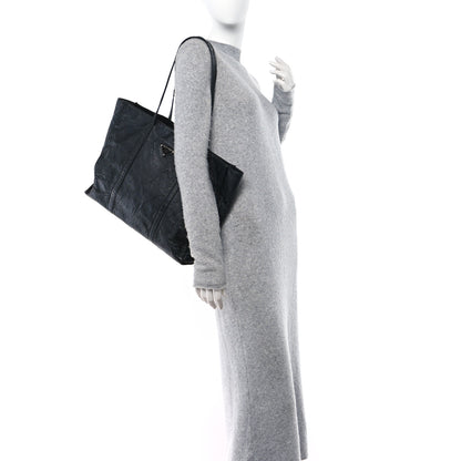 Prada Nappa Antique Tote Black 2 of 11