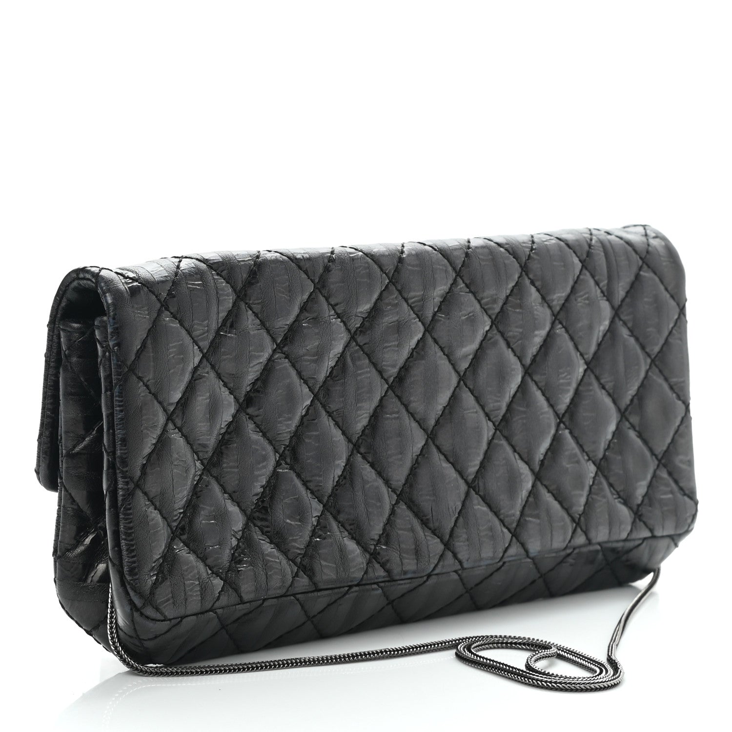 Chanel Metallic Calfskin Striped 2.55 Reissue Flap Black 3 of 7