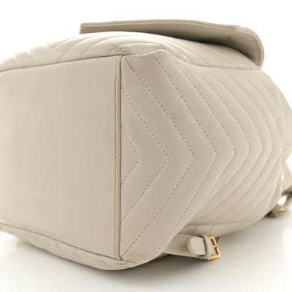 Saint Laurent Lambskin Matelasse Monogram Joe Backpack Cream 10 of 19