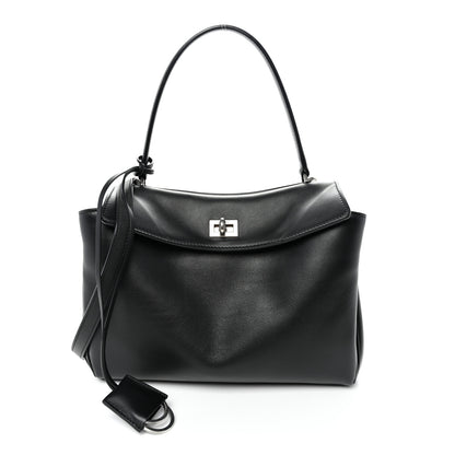 Balenciaga Natural Smooth Calfskin Small Rodeo Top Handle Handbag Black 1 of 9