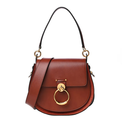 Chloe Calfskin Suede Large Tess Bag Sepia Brown 1 of 20