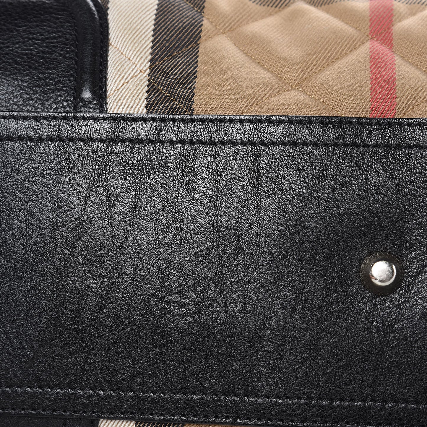 House Check Quilted Large Manor Tote Black