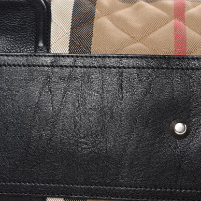 Burberry House Check Quilted Large Manor Tote Black 14 of 18