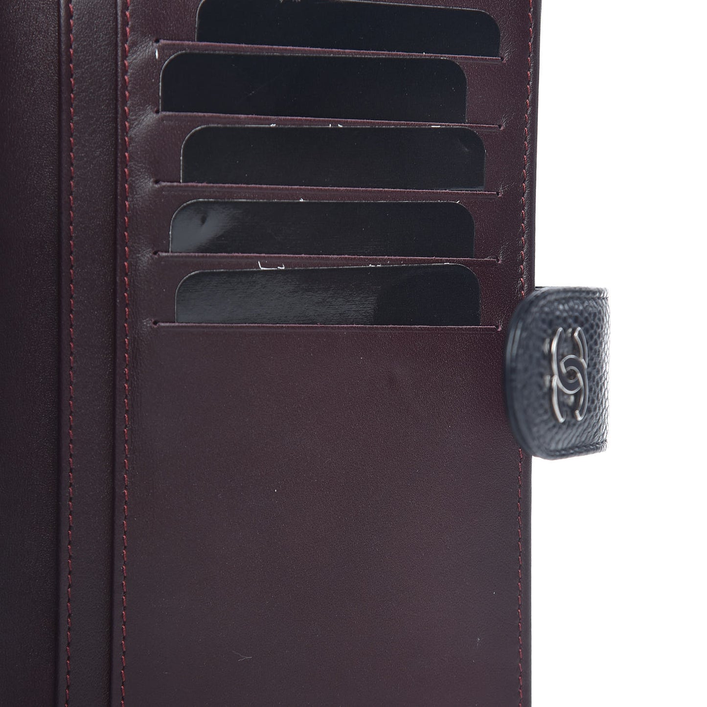 Caviar Quilted Zipped Pocket Wallet Black