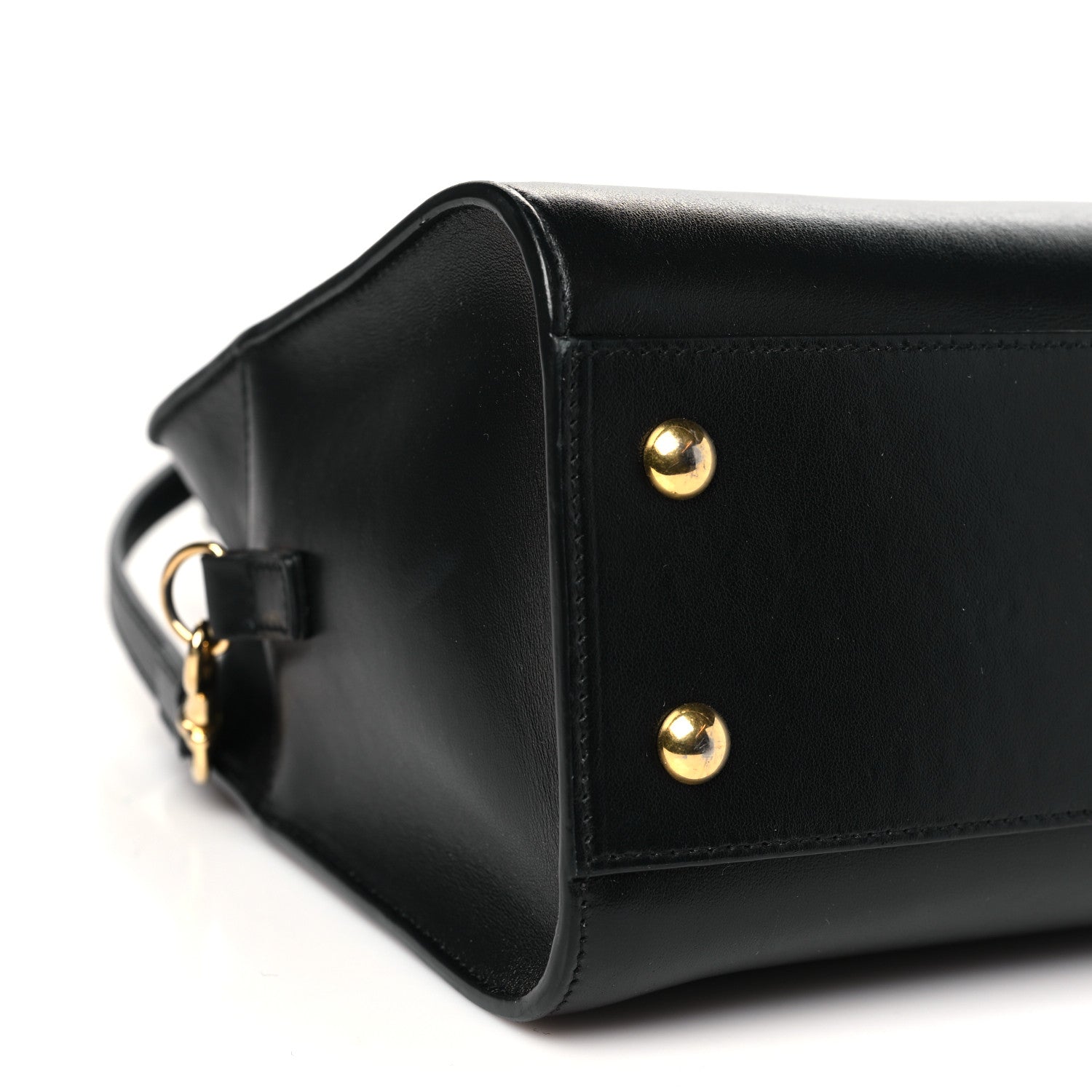 Saint Laurent Calfskin Monogram Baby Cabas Black 9 of 10